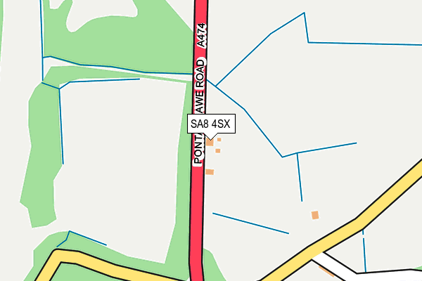 SA8 4SX map - OS OpenMap – Local (Ordnance Survey)