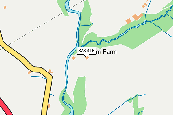 SA8 4TE map - OS OpenMap – Local (Ordnance Survey)