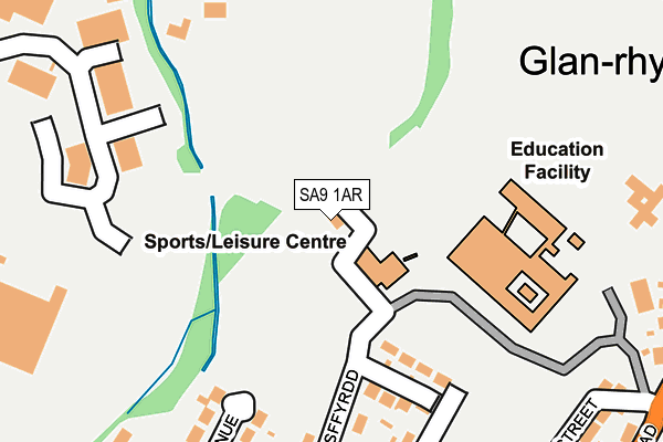 SA9 1AR map - OS OpenMap – Local (Ordnance Survey)