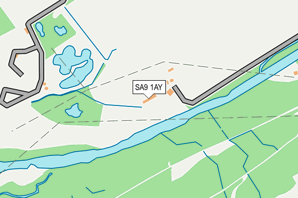 SA9 1AY map - OS OpenMap – Local (Ordnance Survey)