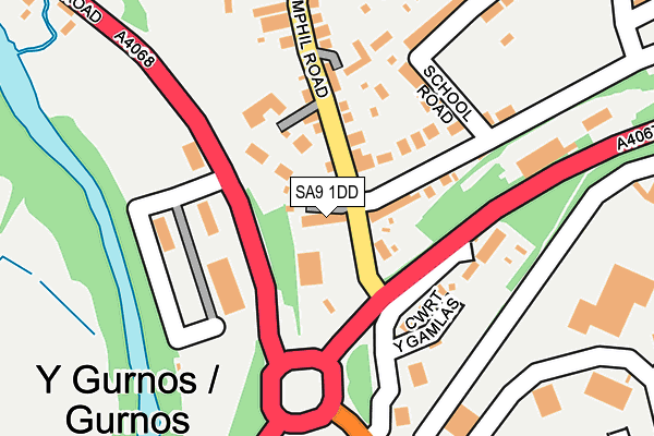 SA9 1DD map - OS OpenMap – Local (Ordnance Survey)