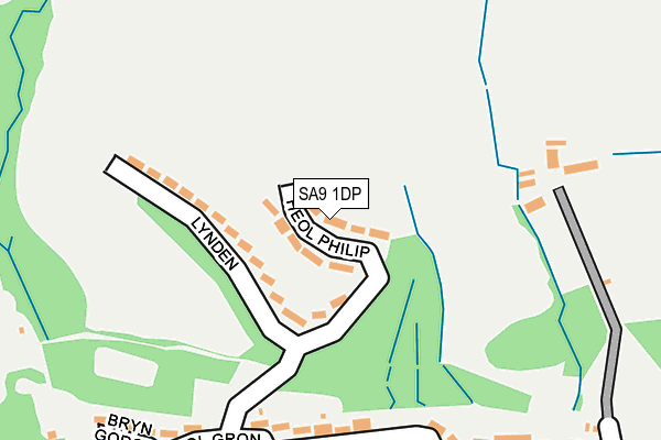 SA9 1DP map - OS OpenMap – Local (Ordnance Survey)
