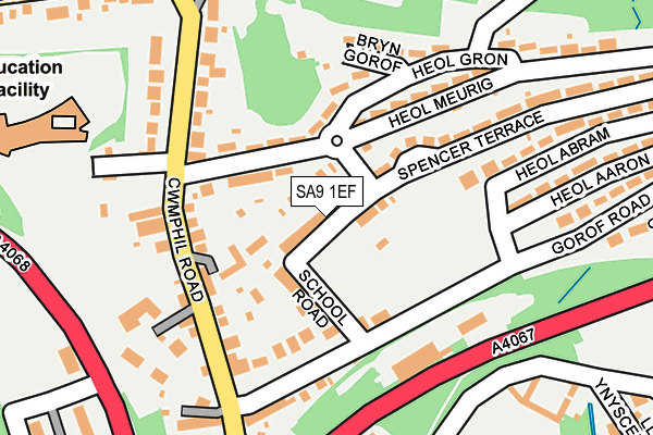 SA9 1EF map - OS OpenMap – Local (Ordnance Survey)