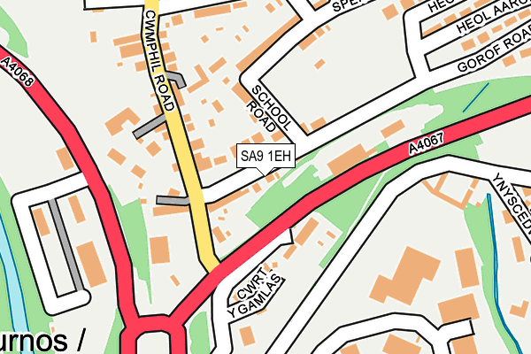 SA9 1EH map - OS OpenMap – Local (Ordnance Survey)