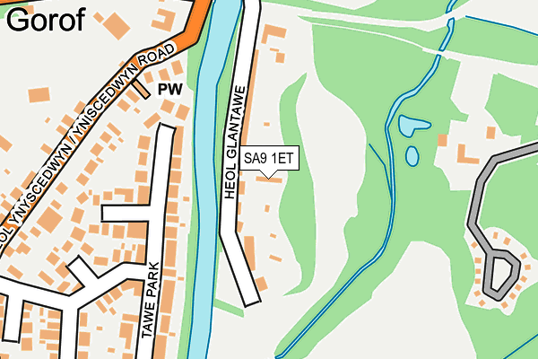 SA9 1ET map - OS OpenMap – Local (Ordnance Survey)