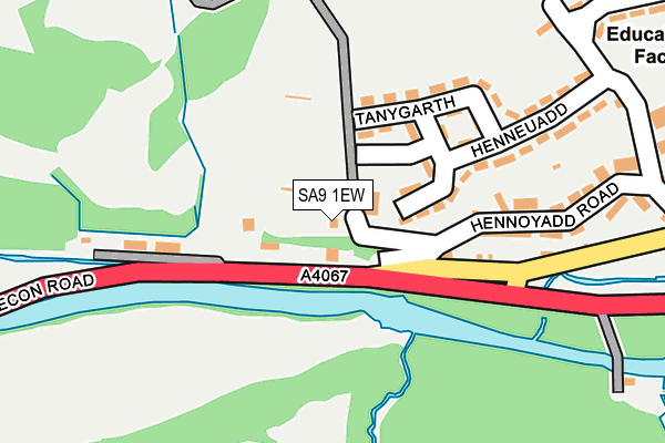 SA9 1EW map - OS OpenMap – Local (Ordnance Survey)