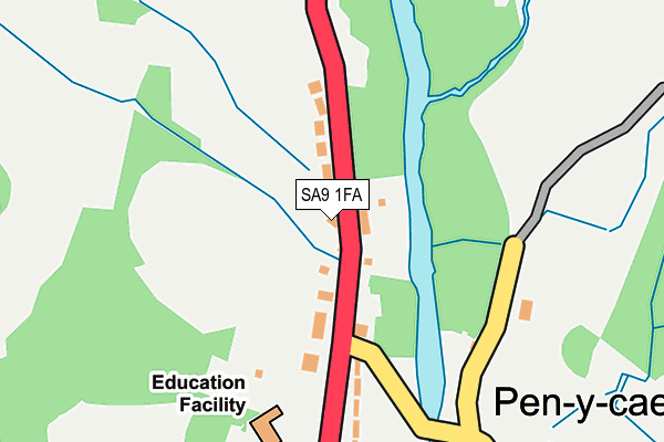 SA9 1FA map - OS OpenMap – Local (Ordnance Survey)