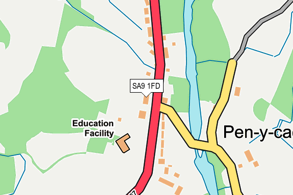 SA9 1FD map - OS OpenMap – Local (Ordnance Survey)