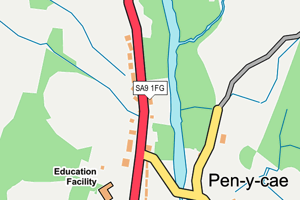 SA9 1FG map - OS OpenMap – Local (Ordnance Survey)