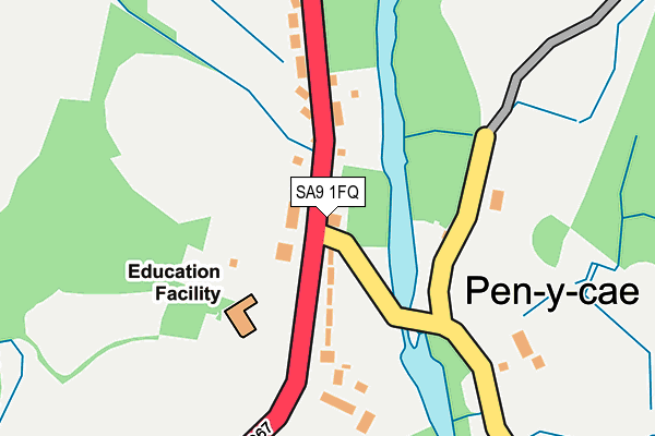 SA9 1FQ map - OS OpenMap – Local (Ordnance Survey)