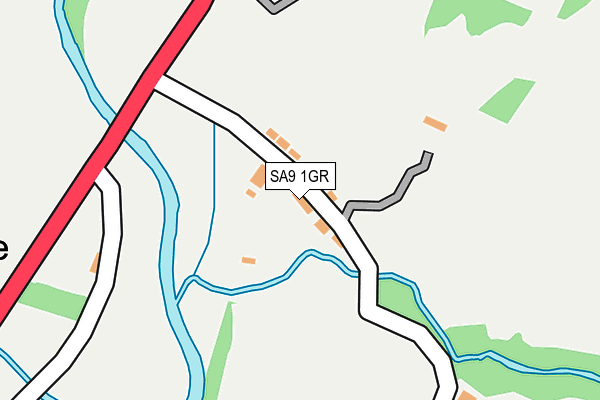 SA9 1GR map - OS OpenMap – Local (Ordnance Survey)
