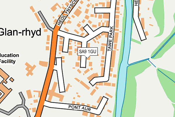 SA9 1GU map - OS OpenMap – Local (Ordnance Survey)