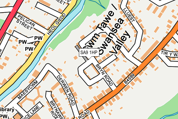 SA9 1HP map - OS OpenMap – Local (Ordnance Survey)