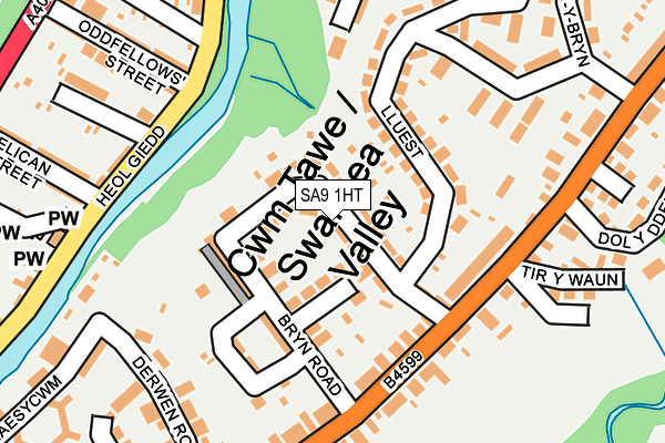 SA9 1HT map - OS OpenMap – Local (Ordnance Survey)