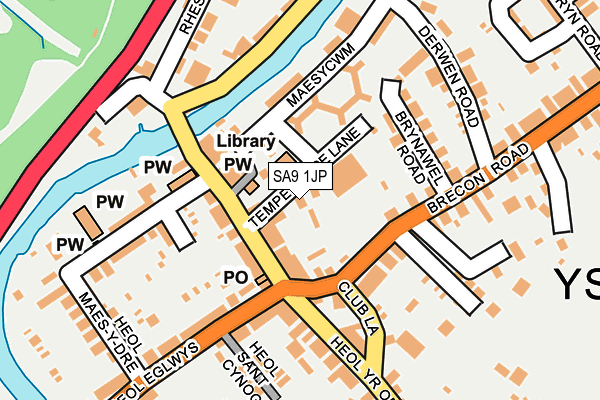 SA9 1JP map - OS OpenMap – Local (Ordnance Survey)