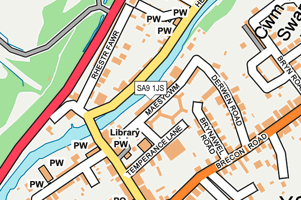 SA9 1JS map - OS OpenMap – Local (Ordnance Survey)