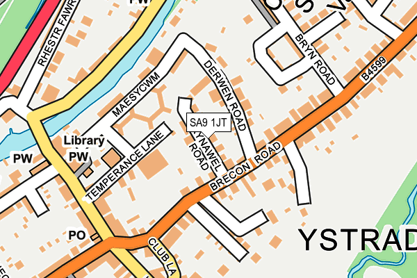 SA9 1JT map - OS OpenMap – Local (Ordnance Survey)