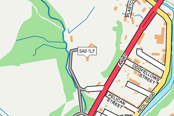 SA9 1LF map - OS OpenMap – Local (Ordnance Survey)