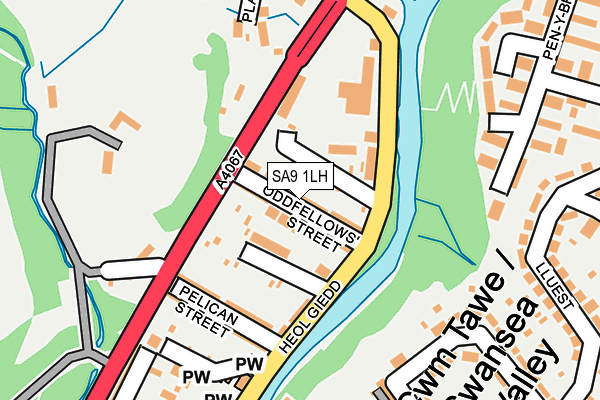 SA9 1LH map - OS OpenMap – Local (Ordnance Survey)