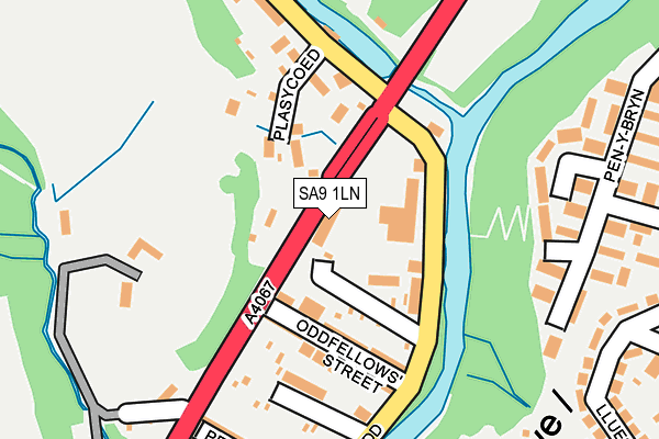 SA9 1LN map - OS OpenMap – Local (Ordnance Survey)