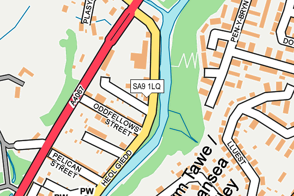 SA9 1LQ map - OS OpenMap – Local (Ordnance Survey)