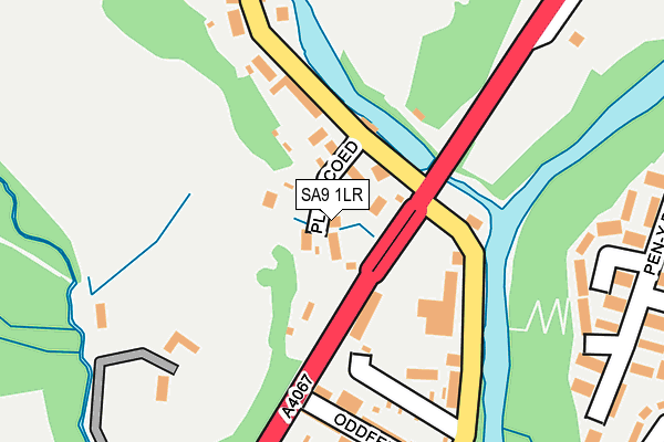 SA9 1LR map - OS OpenMap – Local (Ordnance Survey)