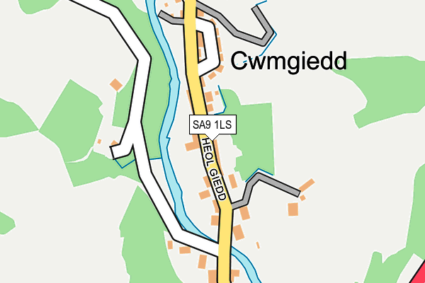 SA9 1LS map - OS OpenMap – Local (Ordnance Survey)