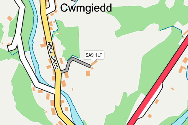 SA9 1LT map - OS OpenMap – Local (Ordnance Survey)