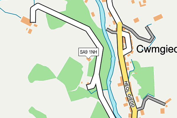 SA9 1NH map - OS OpenMap – Local (Ordnance Survey)