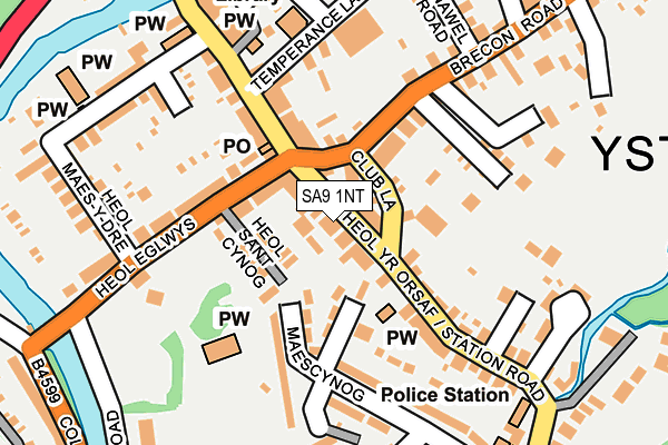 SA9 1NT map - OS OpenMap – Local (Ordnance Survey)