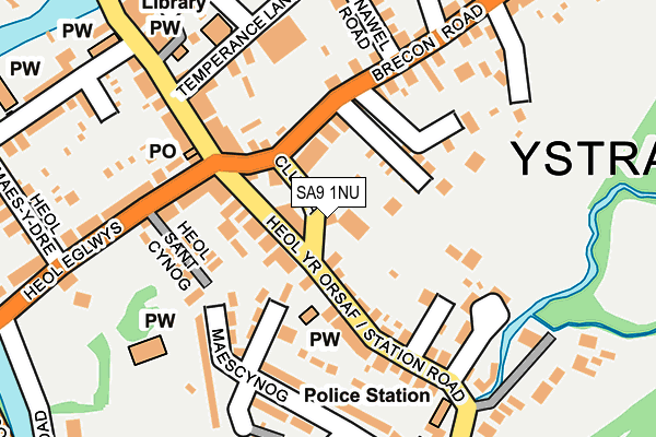 SA9 1NU map - OS OpenMap – Local (Ordnance Survey)