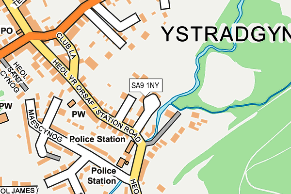 SA9 1NY map - OS OpenMap – Local (Ordnance Survey)