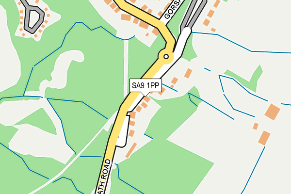 SA9 1PP map - OS OpenMap – Local (Ordnance Survey)