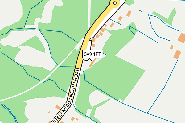 SA9 1PT map - OS OpenMap – Local (Ordnance Survey)