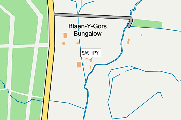 SA9 1PY map - OS OpenMap – Local (Ordnance Survey)