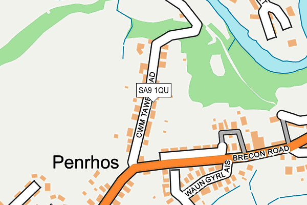 SA9 1QU map - OS OpenMap – Local (Ordnance Survey)