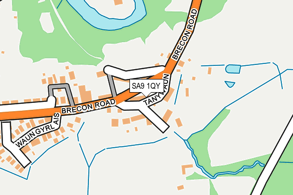 SA9 1QY map - OS OpenMap – Local (Ordnance Survey)