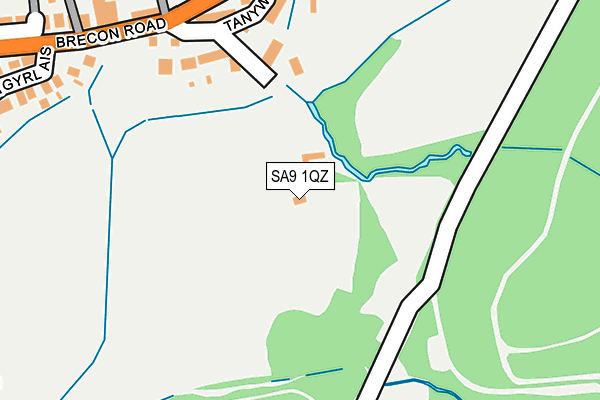 SA9 1QZ map - OS OpenMap – Local (Ordnance Survey)