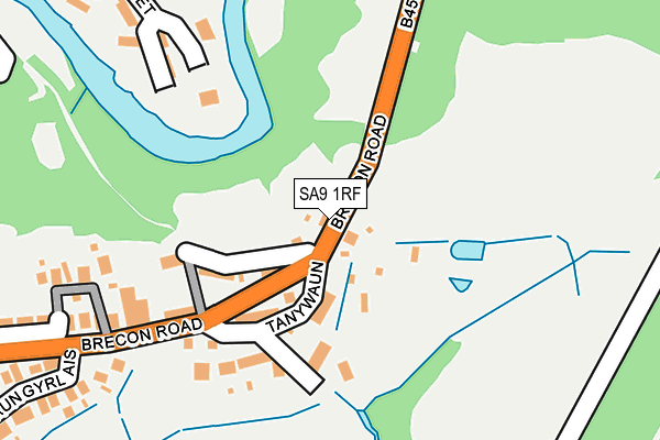 SA9 1RF map - OS OpenMap – Local (Ordnance Survey)
