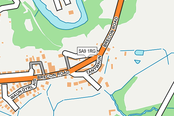 SA9 1RG map - OS OpenMap – Local (Ordnance Survey)