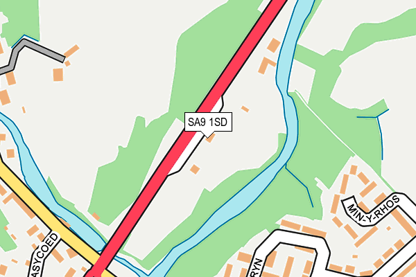 SA9 1SD map - OS OpenMap – Local (Ordnance Survey)