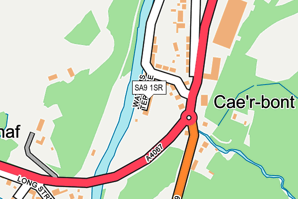 SA9 1SR map - OS OpenMap – Local (Ordnance Survey)