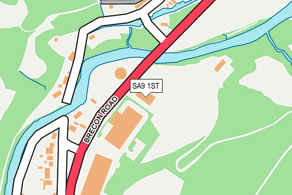 SA9 1ST map - OS OpenMap – Local (Ordnance Survey)