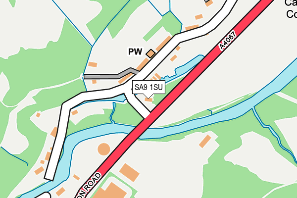 SA9 1SU map - OS OpenMap – Local (Ordnance Survey)