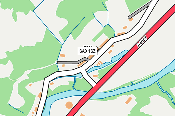 SA9 1SZ map - OS OpenMap – Local (Ordnance Survey)