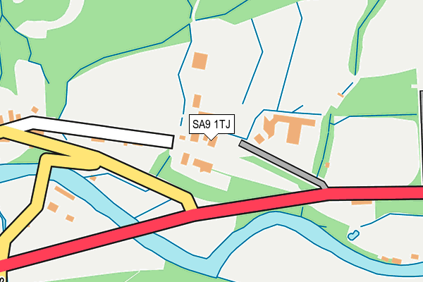 SA9 1TJ map - OS OpenMap – Local (Ordnance Survey)