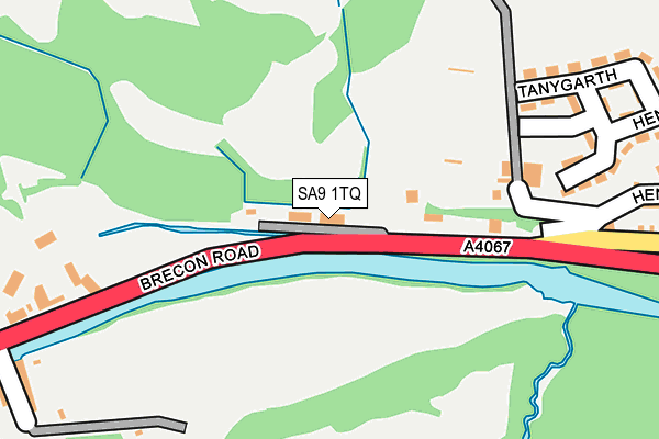 SA9 1TQ map - OS OpenMap – Local (Ordnance Survey)