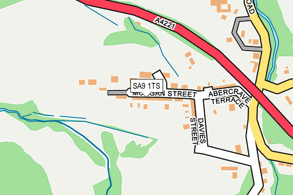 SA9 1TS map - OS OpenMap – Local (Ordnance Survey)