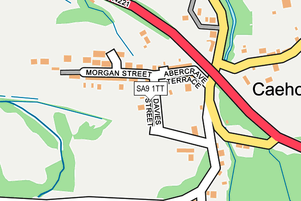 SA9 1TT map - OS OpenMap – Local (Ordnance Survey)