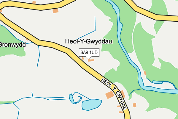 SA9 1UD map - OS OpenMap – Local (Ordnance Survey)